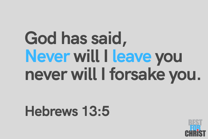 I never leave you Day June 17 Bible verse Hebrews 13:5